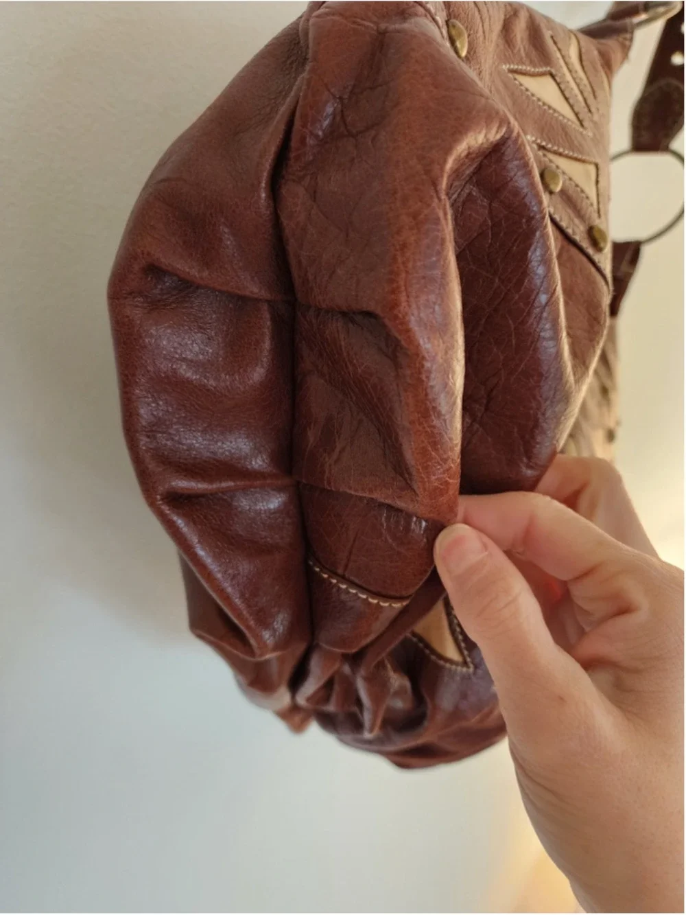 VINTAGE Sabina New York Leather Hobo Bag - Urban‎ Outfitters Y2K Boho Chic